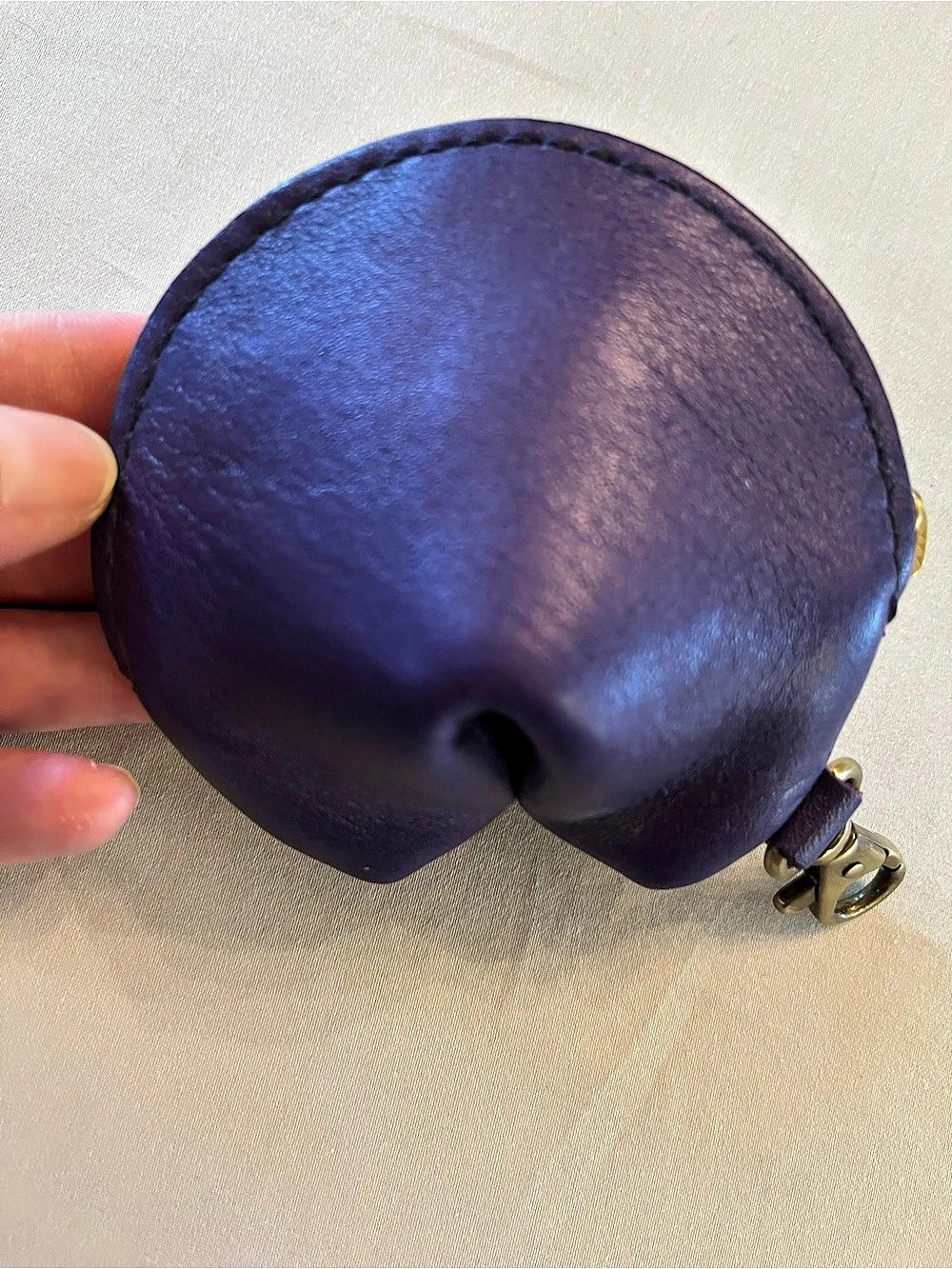Portland Leather Goods Fortune Cookie Pouch Purple